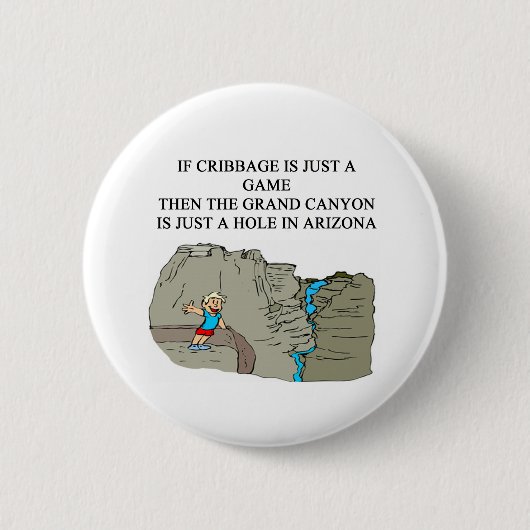 CRIBBAGE-speler Ronde Button 5,7 Cm (Voorkant)