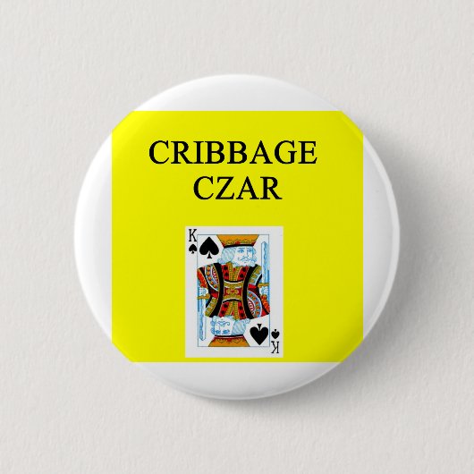 CRIBBAGE-speler Ronde Button 5,7 Cm (Voorkant)