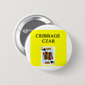 CRIBBAGE-speler Ronde Button 5,7 Cm (Voorkant /achterkant)