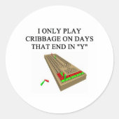 cribbage spelers ronde sticker (Voorkant)