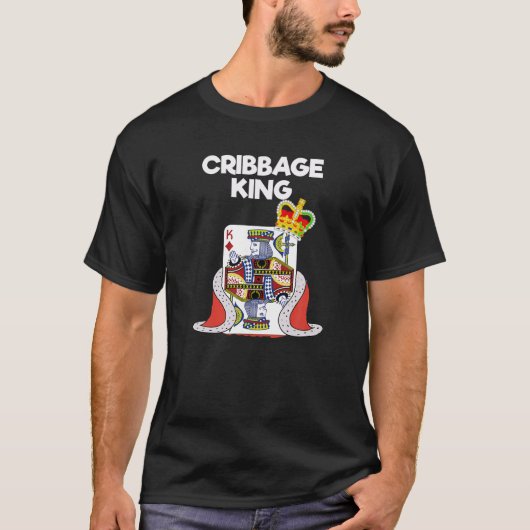 Cribbage T Shirt Grappige Cribbage Koning Speler (Voorkant)