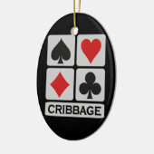Cribbage-versiering Keramisch Ornament (Links)