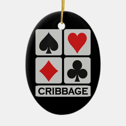 Cribbage-versiering Keramisch Ornament (Voorkant)