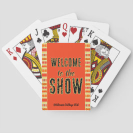 Cribbage Welcome to the Show Personalized Orange Pokerkaarten
