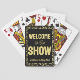 Cribbage Welkom bij de Show Persoonlijk Goud Pokerkaarten