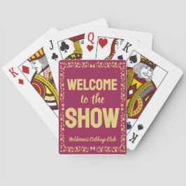 Cribbage Welkom bij de Show Persoonlijke Roze Pokerkaarten