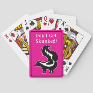Cribbage Wordt Niet Afgetroefd Roze Zwart en Wit Pokerkaarten