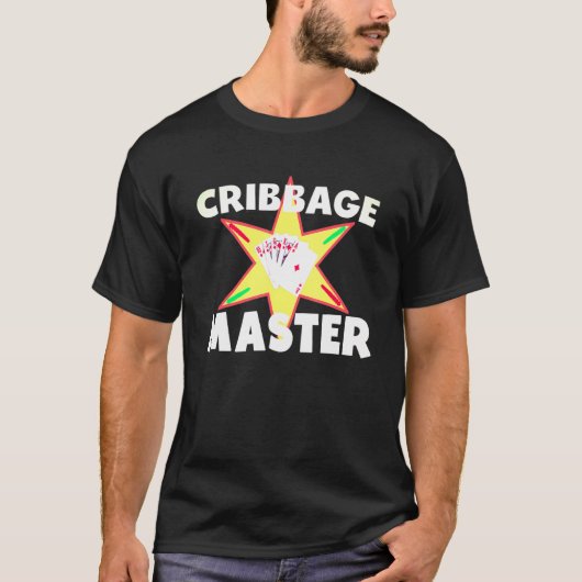 Cribbate Card Game Cadeau Cribbage Master T-shirt (Voorkant)