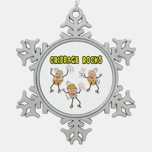Cribbing Rocks Tin Sneeuwvlok Ornament (Voorkant)