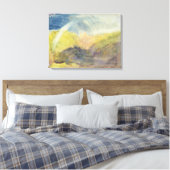 Crichton Castle (Bergachtig landschap met een rege Canvas Afdruk (Insitu (Slaapkamer))