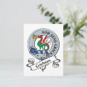 Crichton Clan Badge Briefkaart (Staand voorkant)