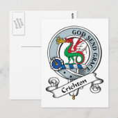 Crichton Clan Badge Briefkaart (Voorkant / Achterkant)