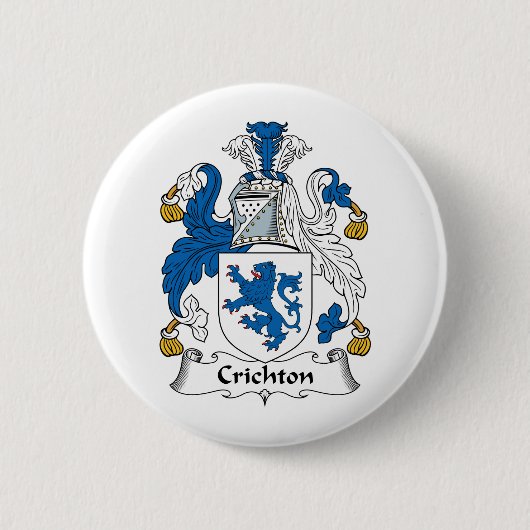 Crichton Family Crest Ronde Button 5,7 Cm (Voorkant)