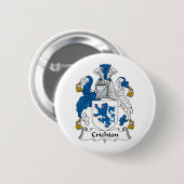 Crichton Family Crest Ronde Button 5,7 Cm (Voorkant /achterkant)