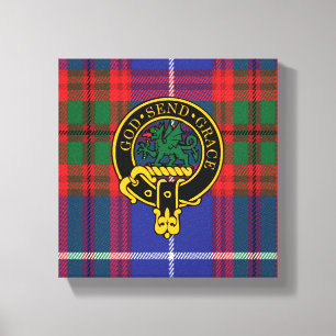 Crichton Scottish Crest en Tartan Canvas print