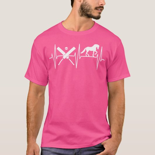 Cricke Horse Lover Sport Cricketspeler T-shirt (Voorkant)