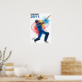 Cricket 2011 - Ondersteuning voor India Poster (Keuken)