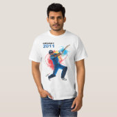 Cricket 2011 Support India T-shirt (Voorkant volledig)