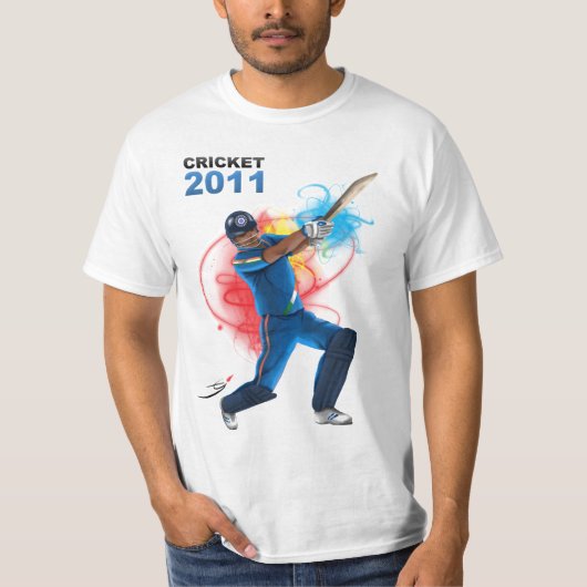 Cricket 2011 Support India T-shirt (Voorkant)