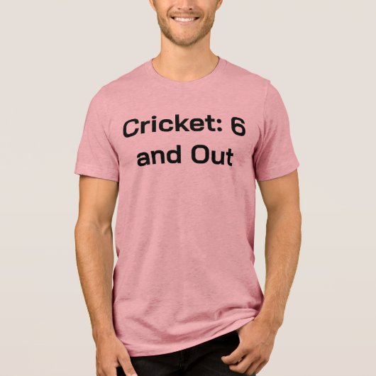 Cricket: 6 en uit - Aussie Backyard Cricket T-shir Tri-Blend Shirt (Voorkant)