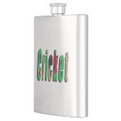 Cricket Afbeelding Logo, Klassieke Hip Flask Flacon (Links)
