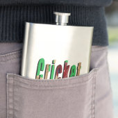 Cricket Afbeelding Logo, Klassieke Hip Flask Flacon (Voorbeeld)