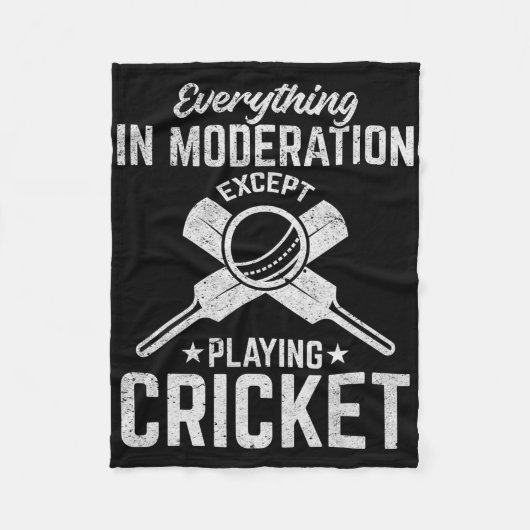 Cricket - Alles met mate behalve spelen Fleece Deken (Voorkant)