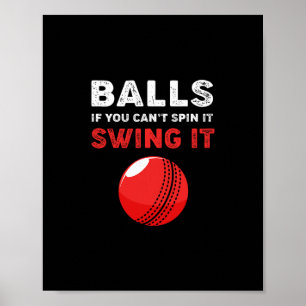 Cricket Als Je Het Niet Kan Spinnen Zwing Het Grap Poster
