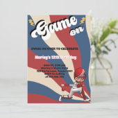 cricket american flag spel op speler kids Verjaard Kaart (Staand voorkant)