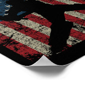 Cricket Amerikaanse vlag 4 juli Patrioti Poster (Hoek)