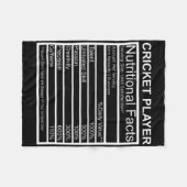 Cricket Apparel Cricket Lover Gift Cricket Player  Fleece Deken (Voorkant (Horizontaal))