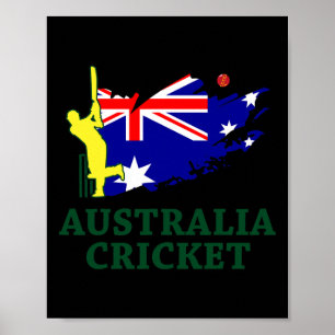 Cricket Australië Australische vlag Union Jack ste Poster