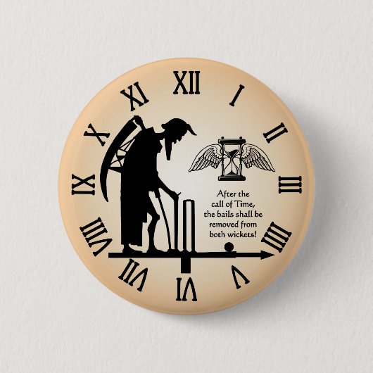 Cricket Badge Ronde Button 5,7 Cm (Voorkant)