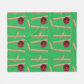 Cricket bal raken stompen, medium, fleece deken (Voorkant (Horizontaal))