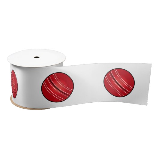 Cricket Ball 3 inch Satijnen Lint (Spoel)