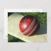 cricket-ball-and-bat.jpg briefkaart (Voorkant / Achterkant)