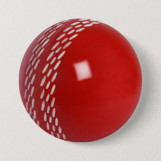 Cricket Ball Badge Ronde Button 7,6 Cm
