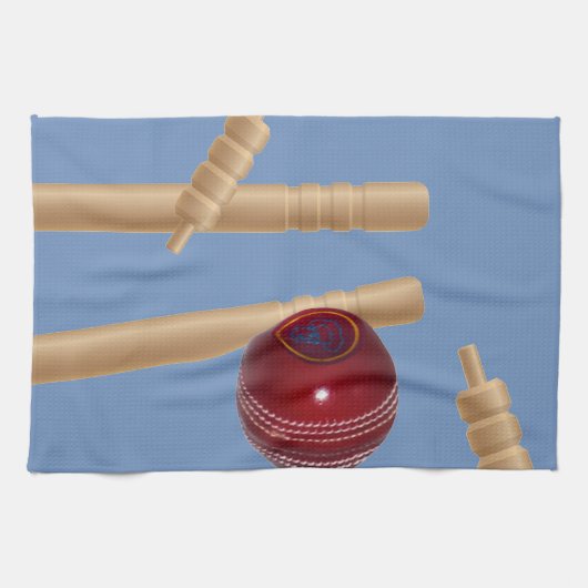 Cricket Ball Hitting Stof Theedoek (Horizontaal)