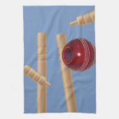 Cricket Ball Hitting Stof Theedoek (Verticaal)