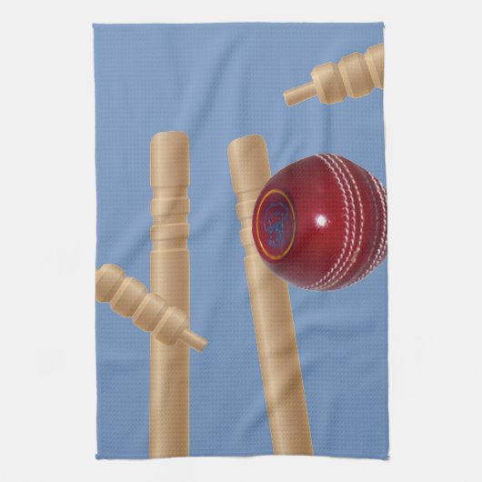 Cricket Ball Hitting Stof Theedoek (Verticaal)