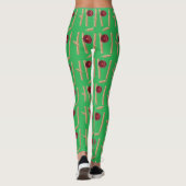 Cricket Ball Hitting Stompen Patroon Leggings (Achterkant)
