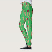 Cricket Ball Hitting Stompen Patroon Leggings (Links)