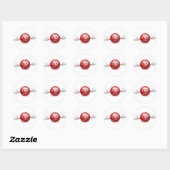 Cricket Ball Mascot Ronde Sticker (Vel)