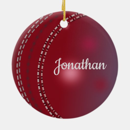 Cricket Ball Ornament (Achterkant)