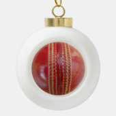 Cricket Ball-ornament voor kerstbomen, Keramische Bal Ornament (Voorkant)