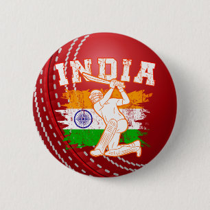 Cricket Ball Red aanpassen Indiase cricket speler Ronde Button 5,7 Cm