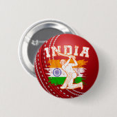 Cricket Ball Red aanpassen Indiase cricket speler Ronde Button 5,7 Cm (Voorkant /achterkant)