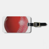 Cricket Ball Red past zich aan met Jouw naam Bagagelabel (Voorkant horizontaal)
