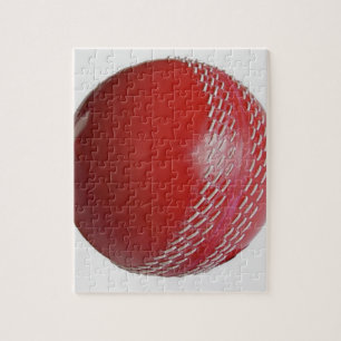 Cricket Ball Red past zich aan met Jouw naam Legpuzzel