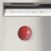 Cricket Ball Red past zich aan met Jouw naam Magneet (Insitu (Vaatwasser))